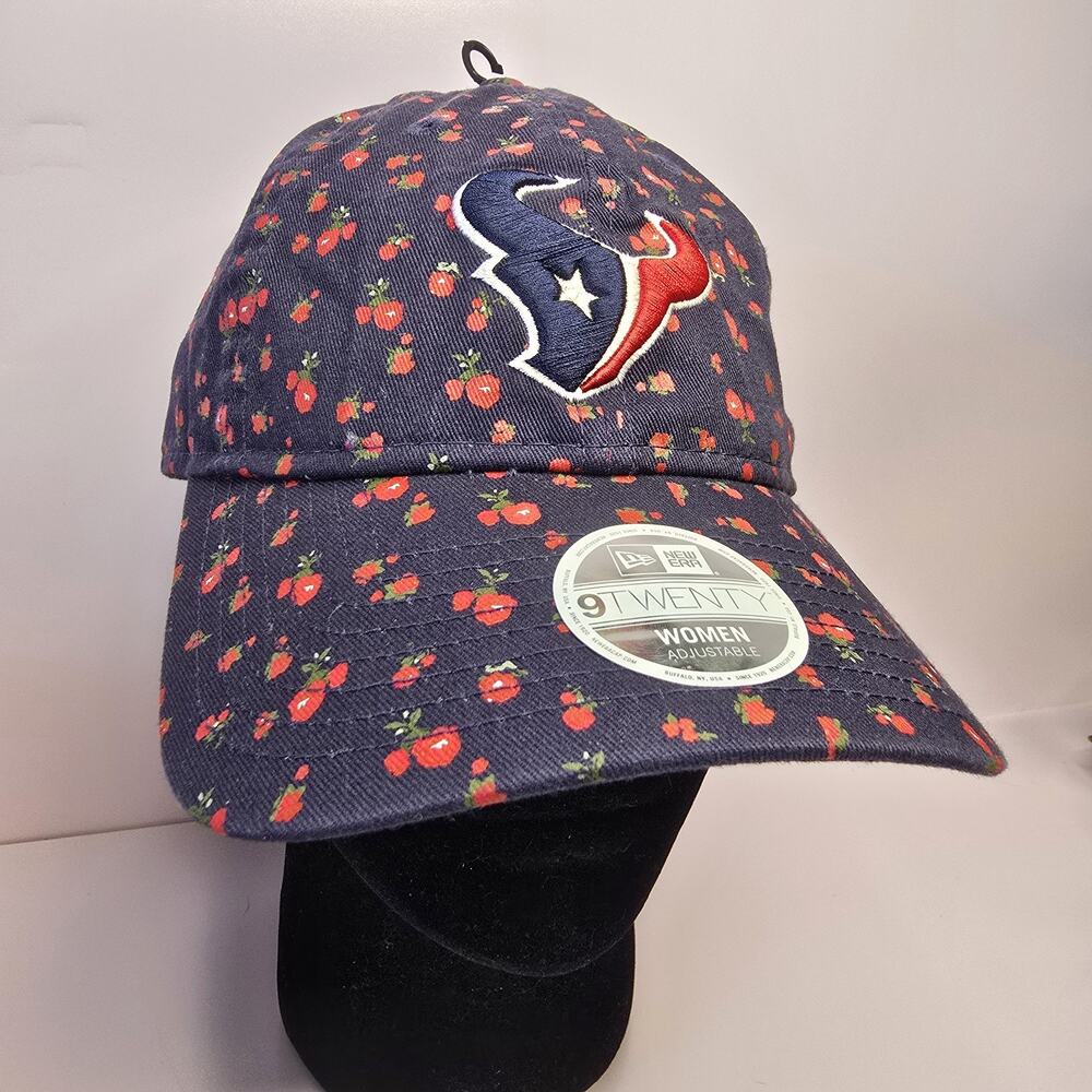 Houston Texans Women’s Floral Pattern New Era Adjustable Hat New With Tags